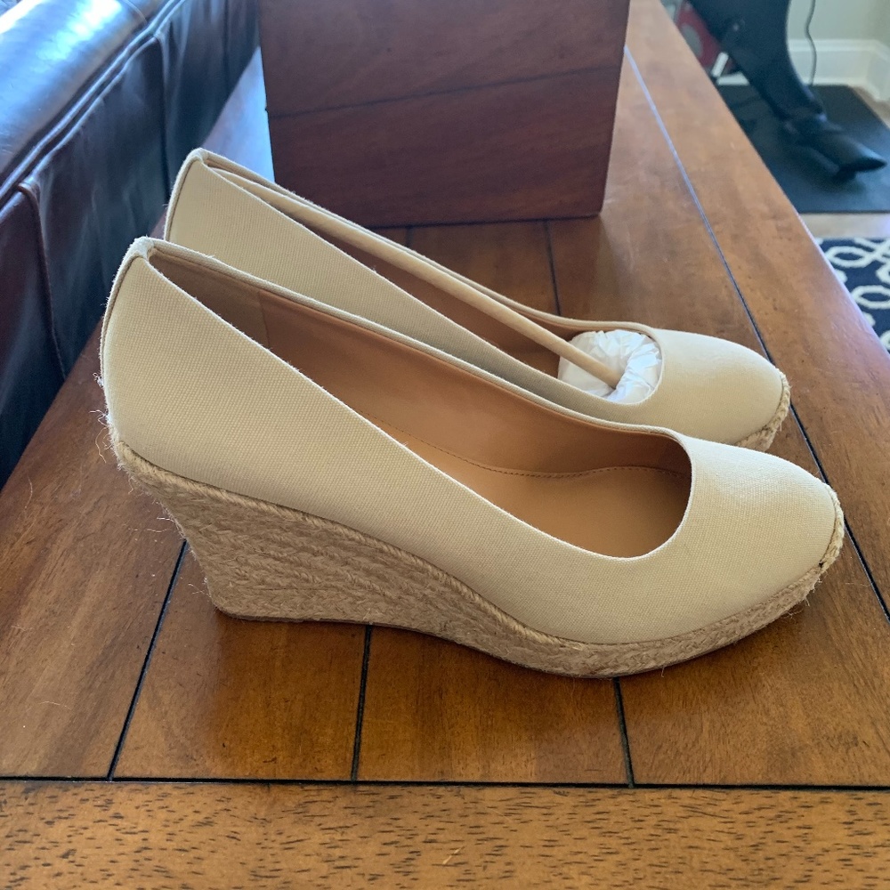 Brand new, never worn, Size 9 Espadrille Wedge